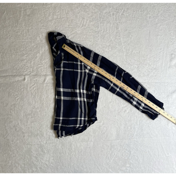 Rails Womens Plaid Short Blouse Size M Blue White Button-Up Classic Casual Soft - Picture 7 of 7